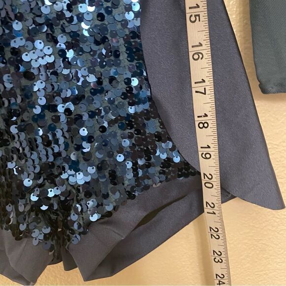 Weissman dance costume navy slate blue sequin biketard Found My Vibe 13336 MC - Picture 6 of 11